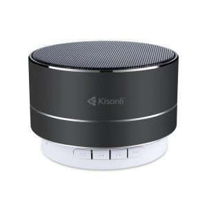 KISONLI Φορητό ηχείο LED-804, BΤ/SD/Aux in/USB/FM, LED, Handsfree, μαύρο | Συνοδευτικά PC | elabstore.gr