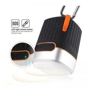 KISONLI Φορητό ηχείο Q1, Bluetooth, LED, 2000mAh, με γάντζο, πορτοκαλί | Συνοδευτικά PC | elabstore.gr