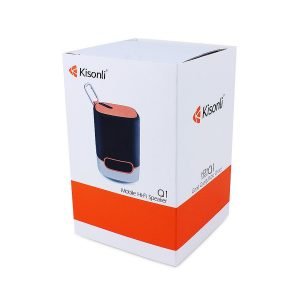 KISONLI Φορητό ηχείο Q1, Bluetooth, LED, 2000mAh, με γάντζο, πορτοκαλί | Συνοδευτικά PC | elabstore.gr