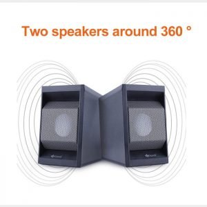 KISONLI Multimedia ηχεία Τ-006, 2.0ch, 2x 3W,  USB/Jack 3.5mm, μαύρα | Συνοδευτικά PC | elabstore.gr