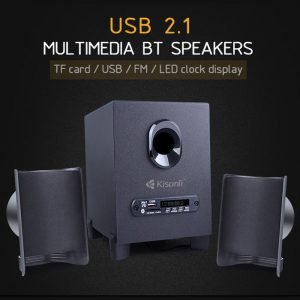 KISONLI Multimedia ηχεία ΤM-6000U, 2.1ch, Bluetooth, 5W & 2x 3W, μαύρα | Συνοδευτικά PC | elabstore.gr