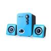 KISONLI Multimedia ηχεία U-2100, 2.1ch, 5W & 2x 3W, USB, μπλε | Συνοδευτικά PC | elabstore.gr