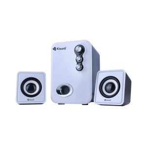 KISONLI Multimedia ηχεία U-2100, 2.1ch, 5W & 2x 3W, USB, λευκό | Συνοδευτικά PC | elabstore.gr