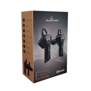 POWERTECH Bluetooth earphones PT-697, V4.2, 8mm, μαύρο | Αξεσουάρ κινητών | elabstore.gr