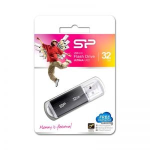 SILICON POWER USB Flash Drive Ultima U02, 32GB, USB 2.0, μαύρο | Συνοδευτικά PC | elabstore.gr