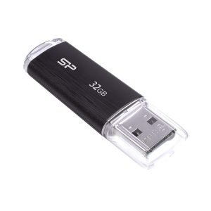 SILICON POWER USB Flash Drive Ultima U02, 32GB, USB 2.0, μαύρο | Συνοδευτικά PC | elabstore.gr