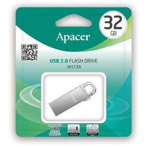 APACER USB Flash Drive AH13A, USB 2.0, 32GB, Silver | Συνοδευτικά PC | elabstore.gr