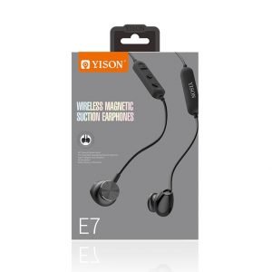YISON Earphones με μικρόφωνο E7, Bluetooth, με μαγνήτη, μαύρα | Αξεσουάρ κινητών | elabstore.gr