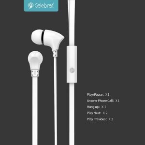CELEBRAT Earphones με μικρόφωνο G3, on/off, 10mm, 1.2m, μαύρα | Αξεσουάρ κινητών | elabstore.gr