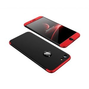 POWERTECH Θήκη 360° Protect για iPhone 7, μαύρη-κόκκινη | Αξεσουάρ κινητών | elabstore.gr