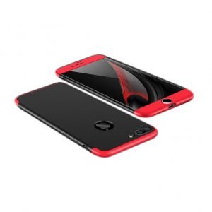 POWERTECH Θήκη 360° Protect για iPhone 8 Plus, μαύρη-κόκκινη | Αξεσουάρ κινητών | elabstore.gr