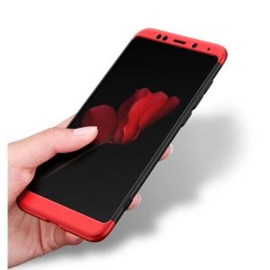 POWERTECH Θήκη 360° Protect για iPhone X/XS, μαύρη-κόκκινη | Αξεσουάρ κινητών | elabstore.gr