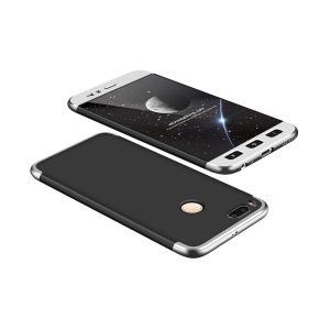POWERTECH Θήκη 360° Protect για Xiaomi Mi A1/Mi 5X, μαύρη-ασημί | Αξεσουάρ κινητών | elabstore.gr