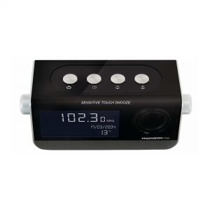 THOMSON Ξυπνητήρι CP350 με ημερολόγιο, θερμοκρασία, FM Radio, μαύρο | Εικόνα & Ήχος | elabstore.gr