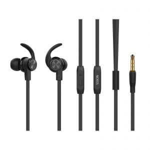 YISON Earphones με μικρόφωνο CX300, on/off, 1.2m, με μαγνήτη, μαύρα | Αξεσουάρ κινητών | elabstore.gr