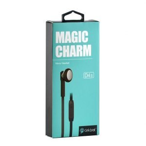 CELEBRAT Earphone με μικρόφωνο D4s, on/off, 10mm, 1.2m flat, μαύρα | Αξεσουάρ κινητών | elabstore.gr