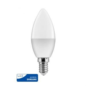 POWERTECH LED Λάμπα Candle 5W, Daylight 6500K, E14, Samsung LED, IC | Φωτισμός | elabstore.gr