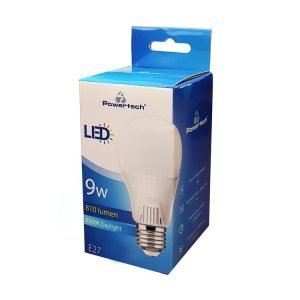 POWERTECH LED Λάμπα Bulb 9W, Daylight 6500K, E27, Samsung LED, IC | Φωτισμός | elabstore.gr