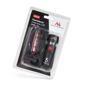 MACLEAN ENERGY Σετ φωτισμού ποδηλάτου MCE38, μαύρο | Gadgets | elabstore.gr