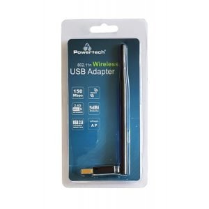 POWERTECH Wireless USB adapter, 150Mbps, 2.4GHz, 5dBi, MT7601 | Δικτυακά | elabstore.gr