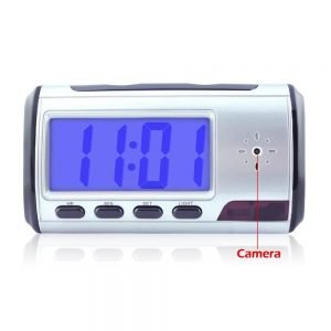Επιτραπέζιο ψηφιακό ρολόι με κρυφή κάμερα, Silver | Κλειστό Κύκλωμα CCTV | elabstore.gr