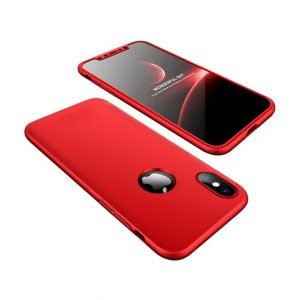 POWERTECH Θήκη 360° Protect για iPhone XS/X, κόκκινη | Αξεσουάρ κινητών | elabstore.gr