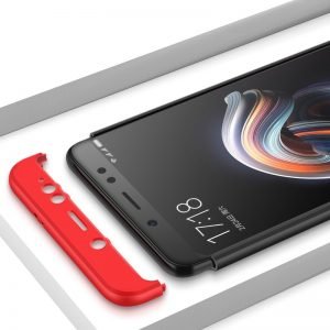 POWERTECH Θήκη 360° Protect MOB-1033 για Xiaomi Redmi Note 5, κόκκινη | Αξεσουάρ κινητών | elabstore.gr