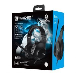 SADES Gaming Headset Spirits SA-721, Multiplatform, 3.5mm, μαύρα | Συνοδευτικά PC | elabstore.gr