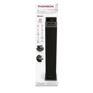 THOMSON Sound Tower DS125iCD 60W LED, bluetooth, wireless charger, μαύρο | Εικόνα & Ήχος | elabstore.gr