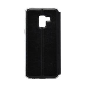 POWERTECH θήκη Magnet View Leather για Samsung A8 Plus 2018, μαύρη | Αξεσουάρ κινητών | elabstore.gr