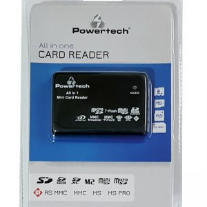 POWERTECH Card Reader All in one, USB, 480Μbps, LED, μαύρο | Συνοδευτικά PC | elabstore.gr
