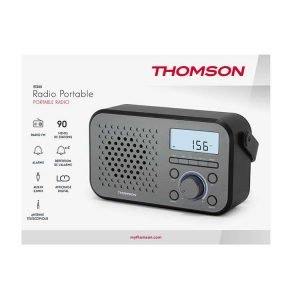 THOMSON Φορητό ψηφιακό ραδιόφωνο RT300, FM/MW, LCD, ξυπνητήρι, γκρι | Εικόνα & Ήχος | elabstore.gr