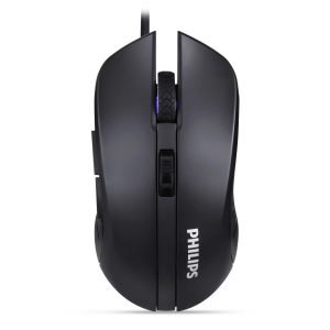 PHILIPS ενσύρματο gaming ποντίκι SPK9313, 2400DPI, 6 πλήκτρα, μαύρο | Συνοδευτικά PC | elabstore.gr