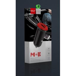 GOLF Quick Charger GF-C7, USB & Type-C, PD & QC1 18W, μαύρο | eLabstore.gr GOLF Quick Charger GF-C7, USB & Type-C, PD & QC1 18W, μαύρο | Αξεσουάρ κινητών | elabstore.gr