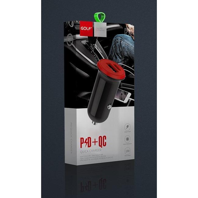 GOLF Quick Charger GF-C7, USB & Type-C, PD & QC1 18W, μαύρο | eLabstore.gr GOLF Quick Charger GF-C7, USB & Type-C, PD & QC1 18W, μαύρο | Αξεσουάρ κινητών | elabstore.gr