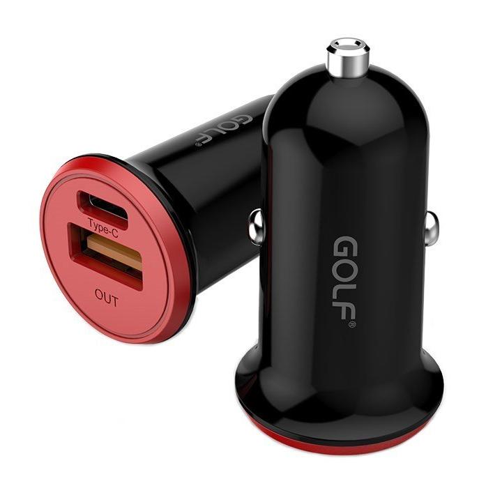 GOLF Quick Charger GF-C7, USB & Type-C, PD & QC1 18W, μαύρο | eLabstore.gr GOLF Quick Charger GF-C7, USB & Type-C, PD & QC1 18W, μαύρο | Αξεσουάρ κινητών | elabstore.gr