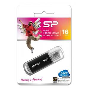 SILICON POWER USB Flash Drive Ultima II-I, 16GB, USB 2.0, Black | Συνοδευτικά PC | elabstore.gr