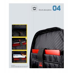 ARCTIC HUNTER τσάντα πλάτης B00121C-BK με θήκη laptop, αδιάβροχη, μαύρη | Οικιακές & Προσωπικές Συσκευές | elabstore.gr