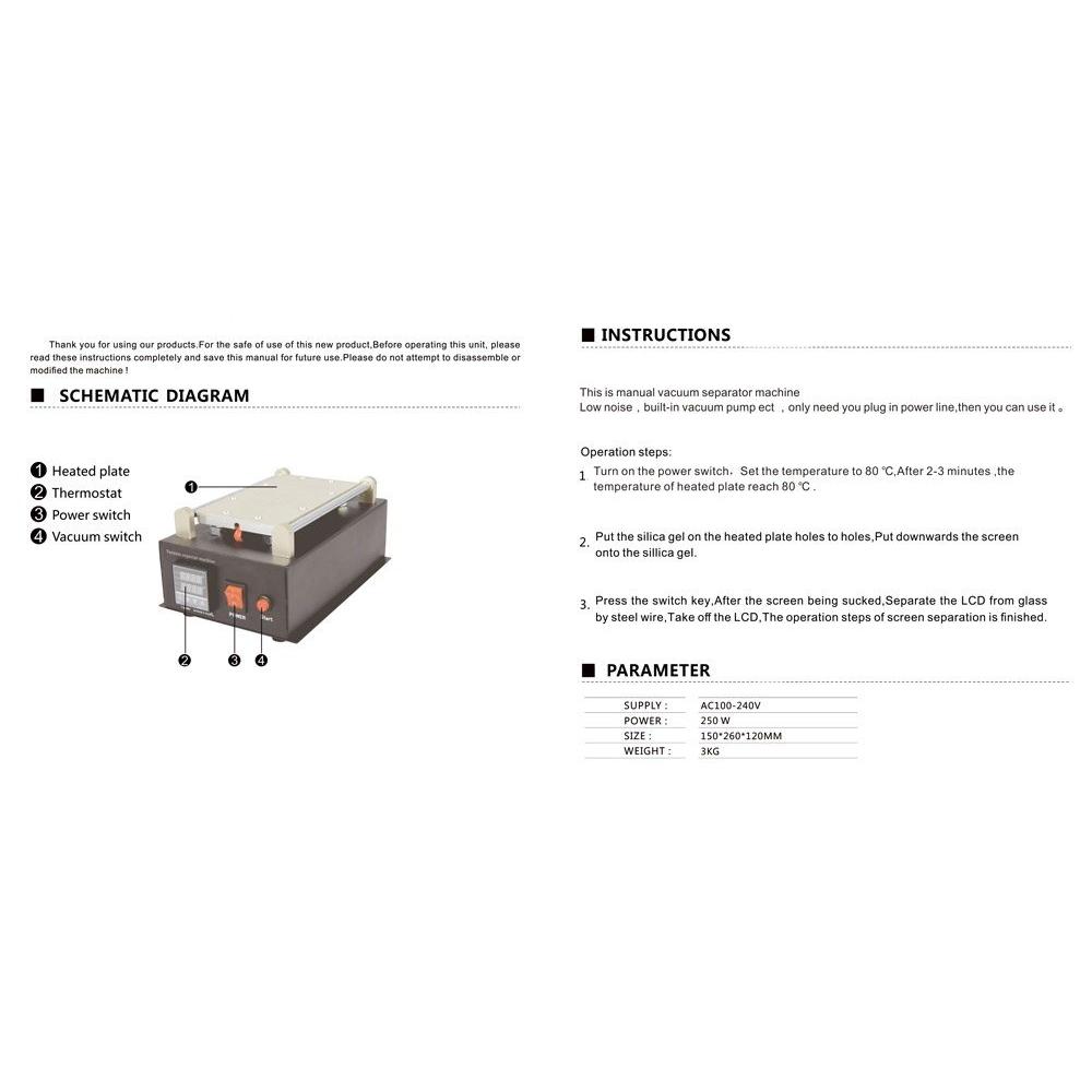 BEST Vacuum Seperator B-988, Temp control, 19 x 11 | eLabstore.gr BEST Vacuum Seperator B-988, Temp control, 19 x 11 | Εργαλεία | elabstore.gr