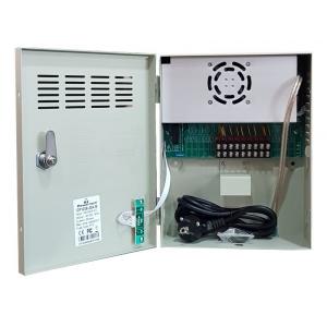 POWERTECH τροφοδοτικό CP1209-20A-B για CCTV-Alarm, DC12V 20A, 9 κανάλια | Κλειστό Κύκλωμα CCTV | elabstore.gr
