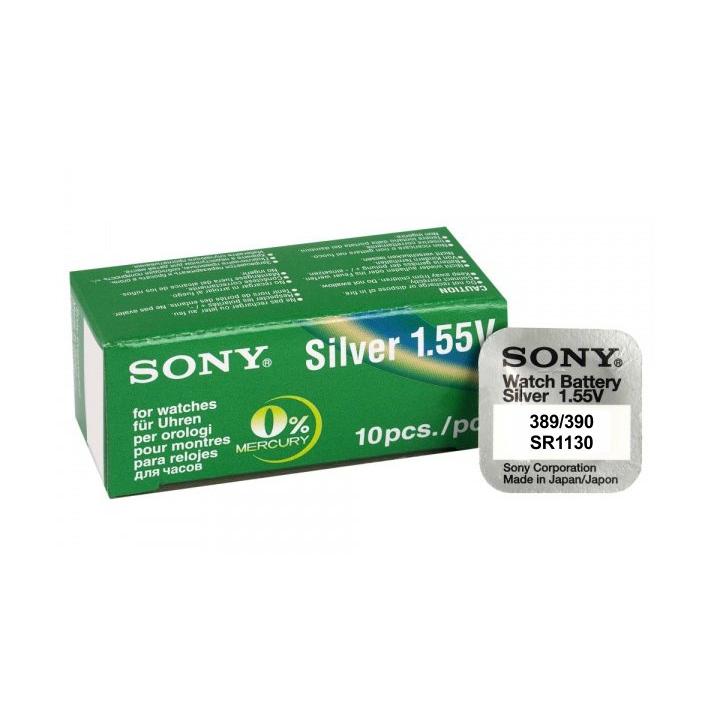 SONY Μπαταρία λιθίου για ρολόγια SR1130, 1.55V, No389/390, 10τμχ | eLabstore.gr SONY μπαταρία Silver Oxide για ρολόγια SR1130, 1.55V, No389/390, 10τμχ | Μπαταρίες | elabstore.gr