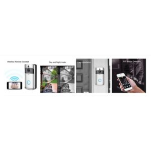 EKEN Δικτυακό κουδούνι πόρτας EKN-V5-SL, WiFi, Full HD Κάμερα, ασημί | Οικιακές & Προσωπικές Συσκευές | elabstore.gr