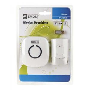 EMOS Ασύρματο κουδούνι εξώπορτας P5718W, 52 ήχοι, 120μ εμβέλεια, 230V | Οικιακές & Προσωπικές Συσκευές | elabstore.gr