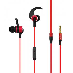 YISON Sports earphones με μικρόφωνο EX230, 10mm, 1.2m, κόκκινο | Αξεσουάρ κινητών | elabstore.gr