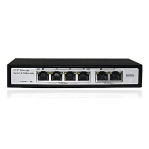 FOLKSAFE PoE Ethernet Switch FS-S1004EP-2E, 4 Ports 10/100Mbps | Κλειστό Κύκλωμα CCTV | elabstore.gr
