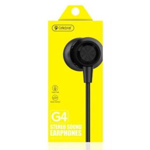 CELEBRAT Earphones G4 με μικρόφωνο, 10mm, 1.2m, μαύρο | Αξεσουάρ κινητών | elabstore.gr