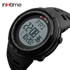 INTIME Ρολόι χειρός Step-01, Pedometer, Θερμίδες, El φωτισμός, μαύρο | Οικιακές & Προσωπικές Συσκευές | elabstore.gr