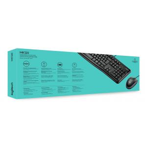 LOGITECH set ποντίκι & πληκτρολόγιο MK120, ενσύρματα, μαύρα | Συνοδευτικά PC | elabstore.gr