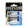 MAXELL SUPER Αλκαλική μπαταρία LR20, 1,5V 2τεμ. | Μπαταρίες | elabstore.gr