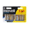 MAXELL Αλκαλικές μπαταρίες AA LR6, 5 + 5 τεμάχια, blister | Μπαταρίες | elabstore.gr